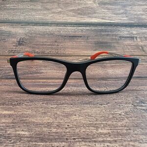 Ray-Ban RB 1549 3652 Black Red Silver Rectangular Eyeglass Frames 48-16-125